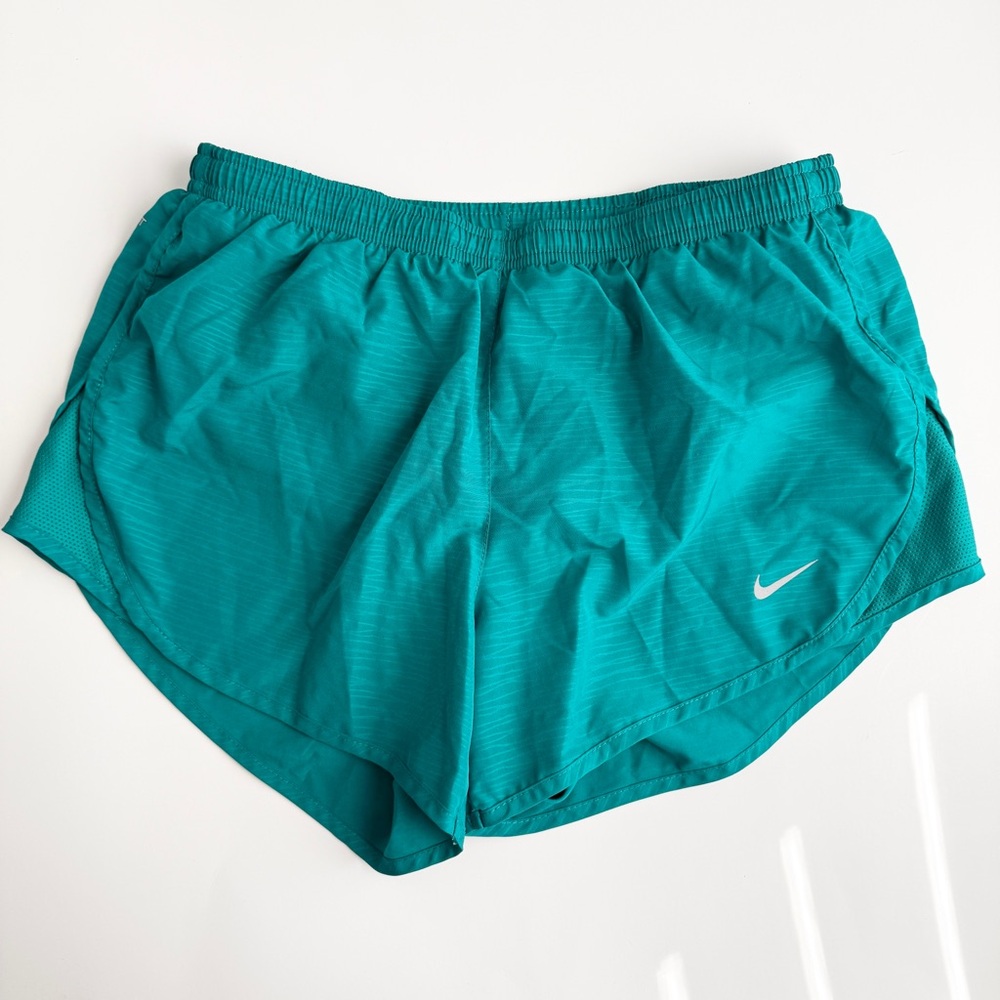 Nike Dri Fit Women's Teal Athletic Shorts - Small